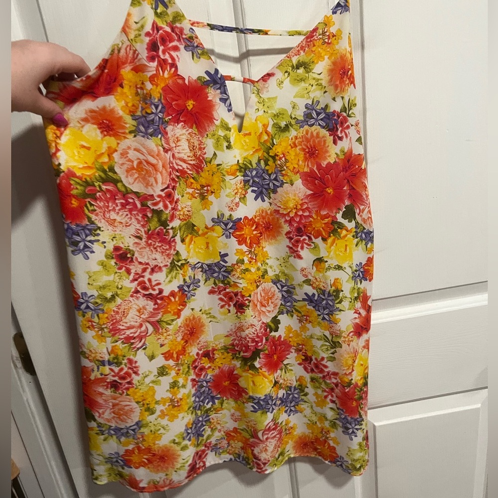 Floral slip style dress